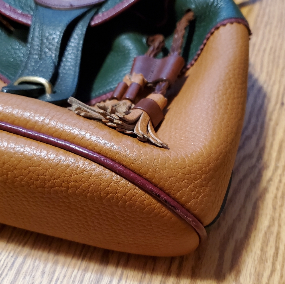 Vintage 1990s Teton Dooney and Bourke Saddle Bag Drawstring Purse USA Made - Picture 3 of 13